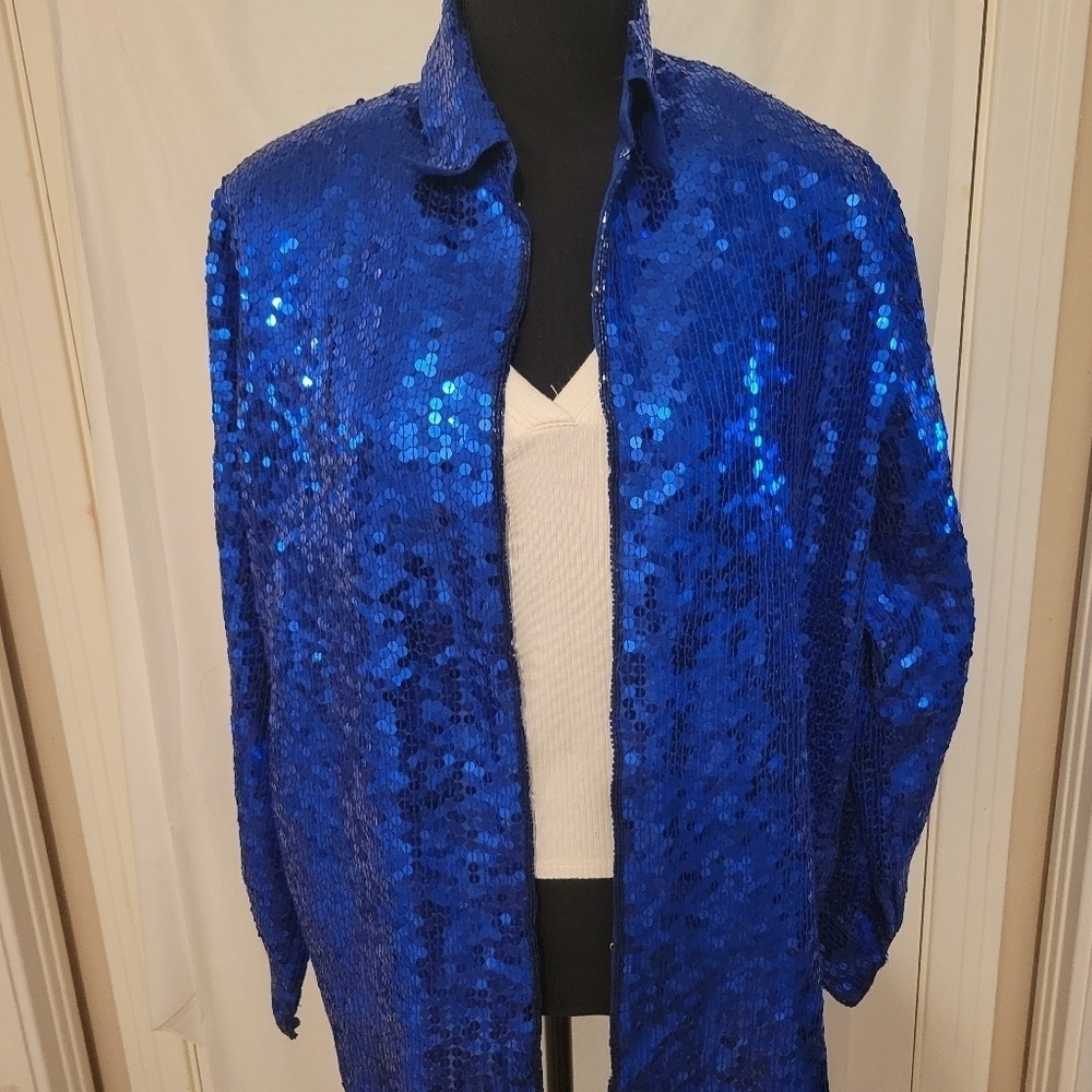 Royal Blue Sequin blouse